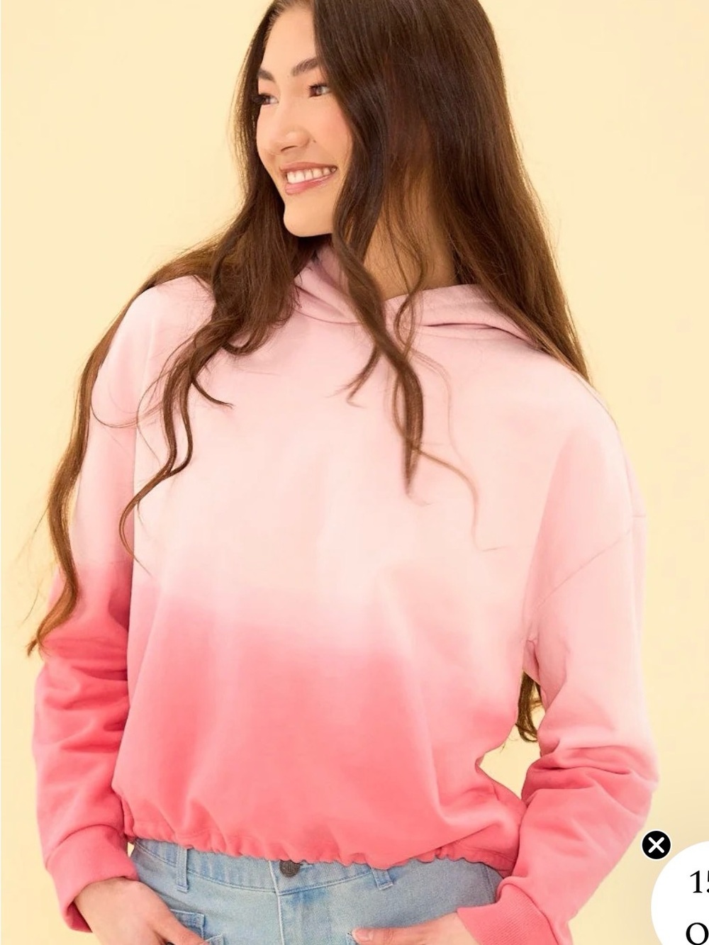 Ivy City Pink Ombre Ash Hoodie Sweatshirt